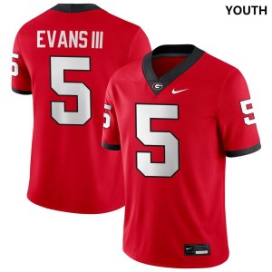 Anthony Evans III Georgia Bulldogs #5 Youth Stitched Jersey - Red