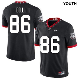 Dillon Bell Georgia Bulldogs #86 Youth Replica Jersey - 100th Anniversary Black