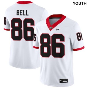 Dillon Bell Georgia Bulldogs #86 Youth Replica Jersey - White