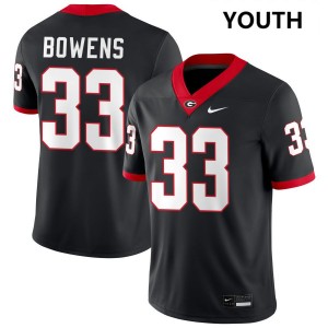 Chauncey Bowens Georgia Bulldogs #33 Youth Embroidery Jerseys - Black