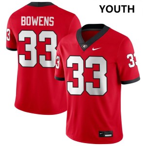 Chauncey Bowens Georgia Bulldogs #33 Youth Player Jersey - Red