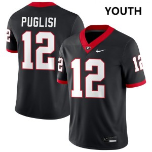 Ryan Puglisi Georgia Bulldogs #12 Youth 2025-26 Jerseys - Black