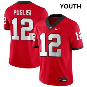 Ryan Puglisi Georgia Bulldogs #12 Youth 2025-26 Jerseys - Red