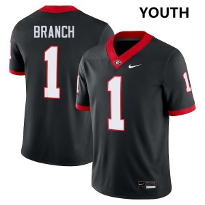 Zachariah Branch Georgia Bulldogs #1 Youth 2025 Jersey - Black