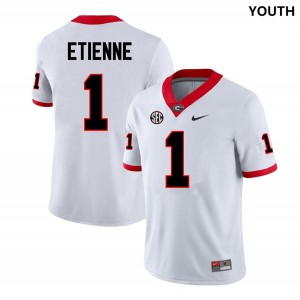 Trevor Etienne Georgia Bulldogs #1 Youth 2024-25 Jersey - White
