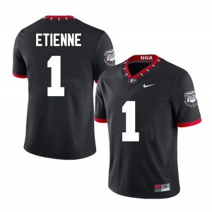 Trevor Etienne Georgia Bulldogs #1 Men Embroidery Jersey - 100th Anniversary Black