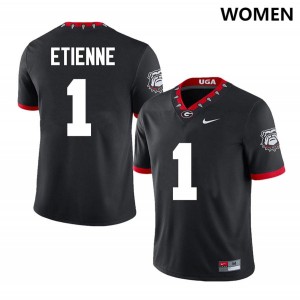 Trevor Etienne Georgia Bulldogs #1 Women 2024-25 Jersey - 100th Anniversary Black