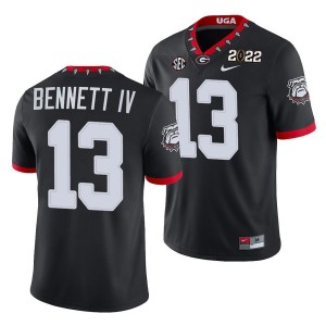 Stetson Bennett Georgia Bulldogs #13 Mascot 100th Anniversary Nike Jersey - Black