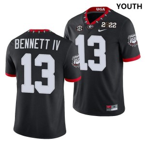 Stetson Bennett Georgia Bulldogs #13 Mascot 100th Anniversary Nike Jersey - Black - Youth