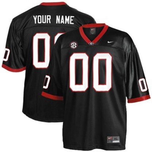 Georgia Bulldogs Custom Nike Jersey Black
