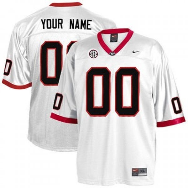 Georgia Bulldogs Custom Nike Jersey White