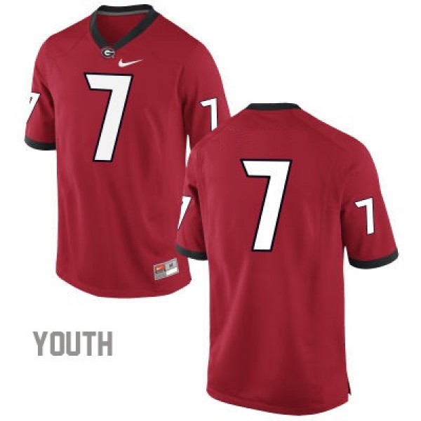 Georgia Bulldogs 7 No Name NCAA Jersey Red Youth