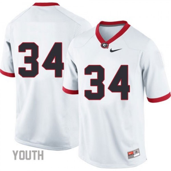 Herschel Walker Georgia Bulldogs 34 No Name NCAA Jersey White Youth