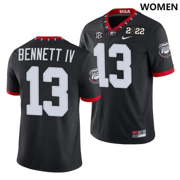 Stetson Bennett Georgia Bulldogs 13 Mascot 100th Anniversary Women s Nike Jersey Black